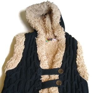 Girls Roxy Sweater Vest Youth Size M Black